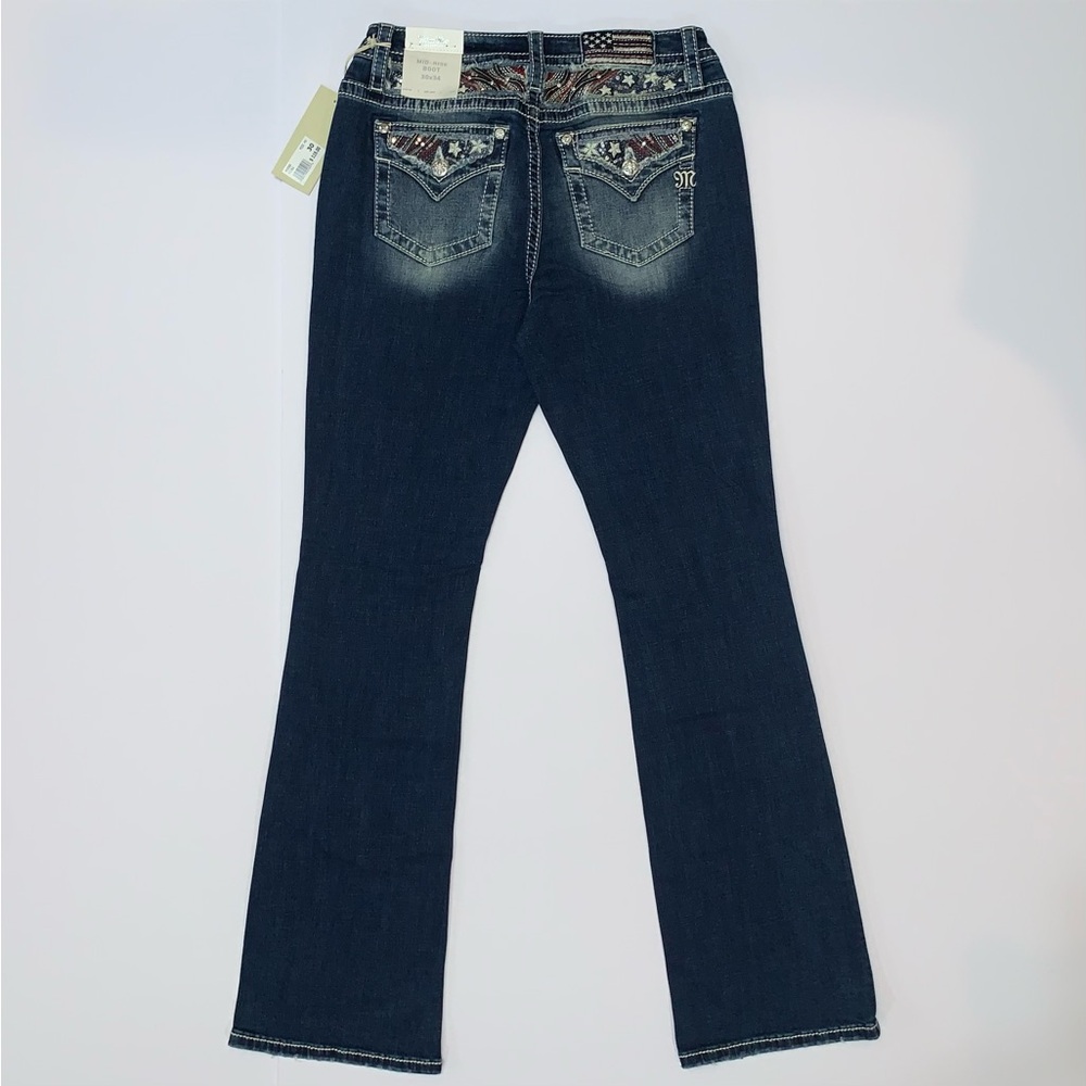 Miss Me Women’s Mid-Rise Bootcut Blue Denim Jeans-Size 30 New